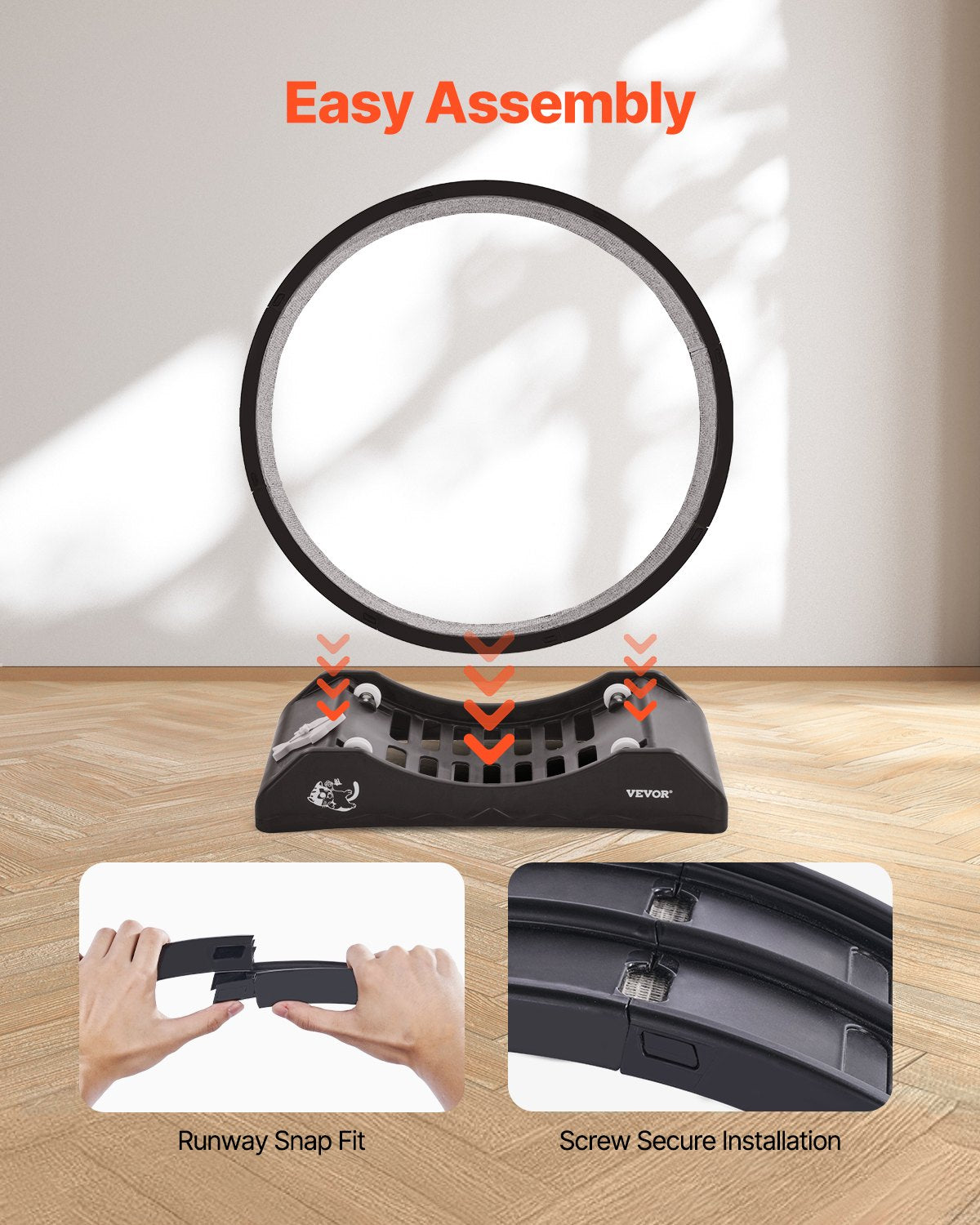 Katzen-Trainingsrad 31,5 Zoll großes Indoor-Katzenlaufrad Laufband Schwarz