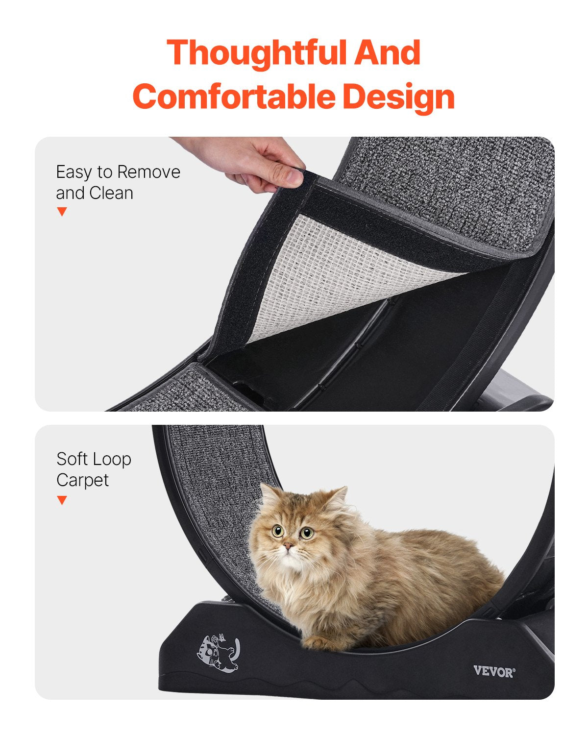 Katzen-Trainingsrad 31,5 Zoll großes Indoor-Katzenlaufrad Laufband Schwarz