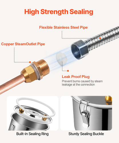Moonshine Stillwasser-Alkohol-Destilliergerät, 13,2 Gallonen, mit Thumper-Fass und Wasserpumpe