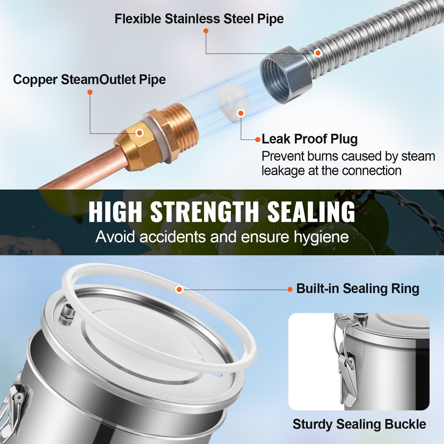 Moonshine Stillwasser-Alkohol-Destilliergerät, 3 Gallonen, mit Wasserpumpe, Edelstahl