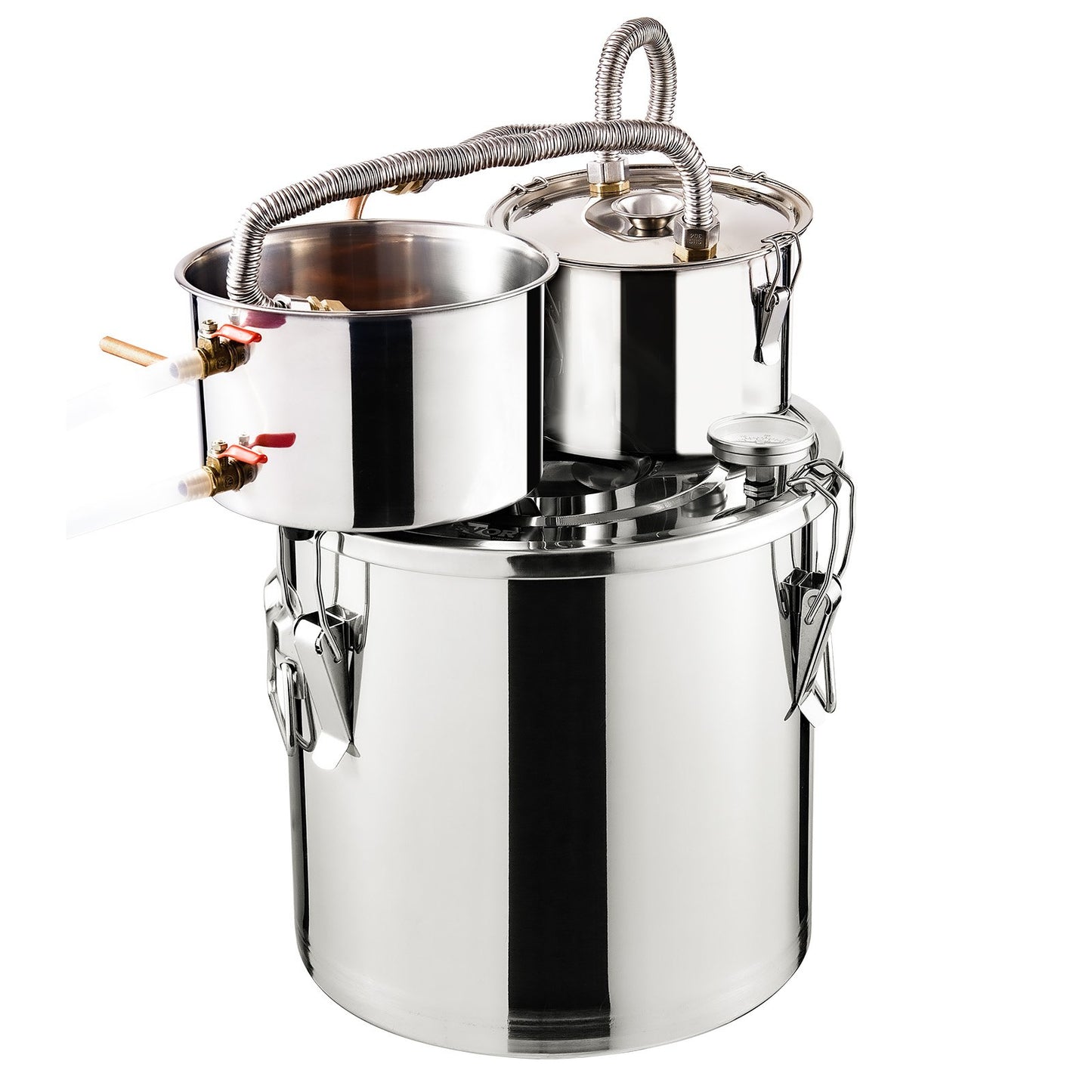 Moonshine Stillwasser-Alkohol-Destilliergerät, 5 Gallonen, mit Thumper-Fass und 8-W-Wasserpumpe