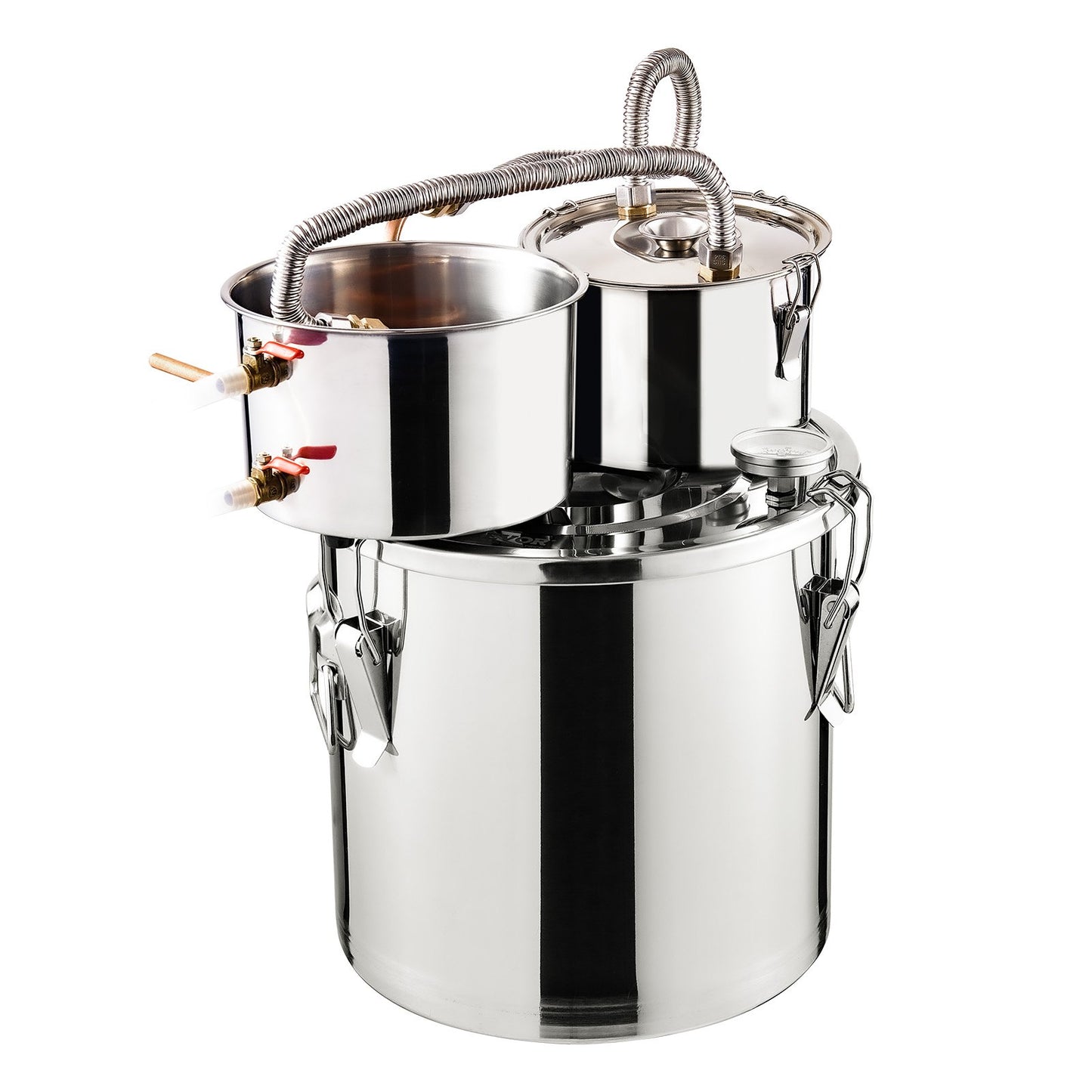 Moonshine Stillwasser-Alkohol-Destilliergerät, 5 Gallonen, mit Thumper-Fass und 8-W-Wasserpumpe