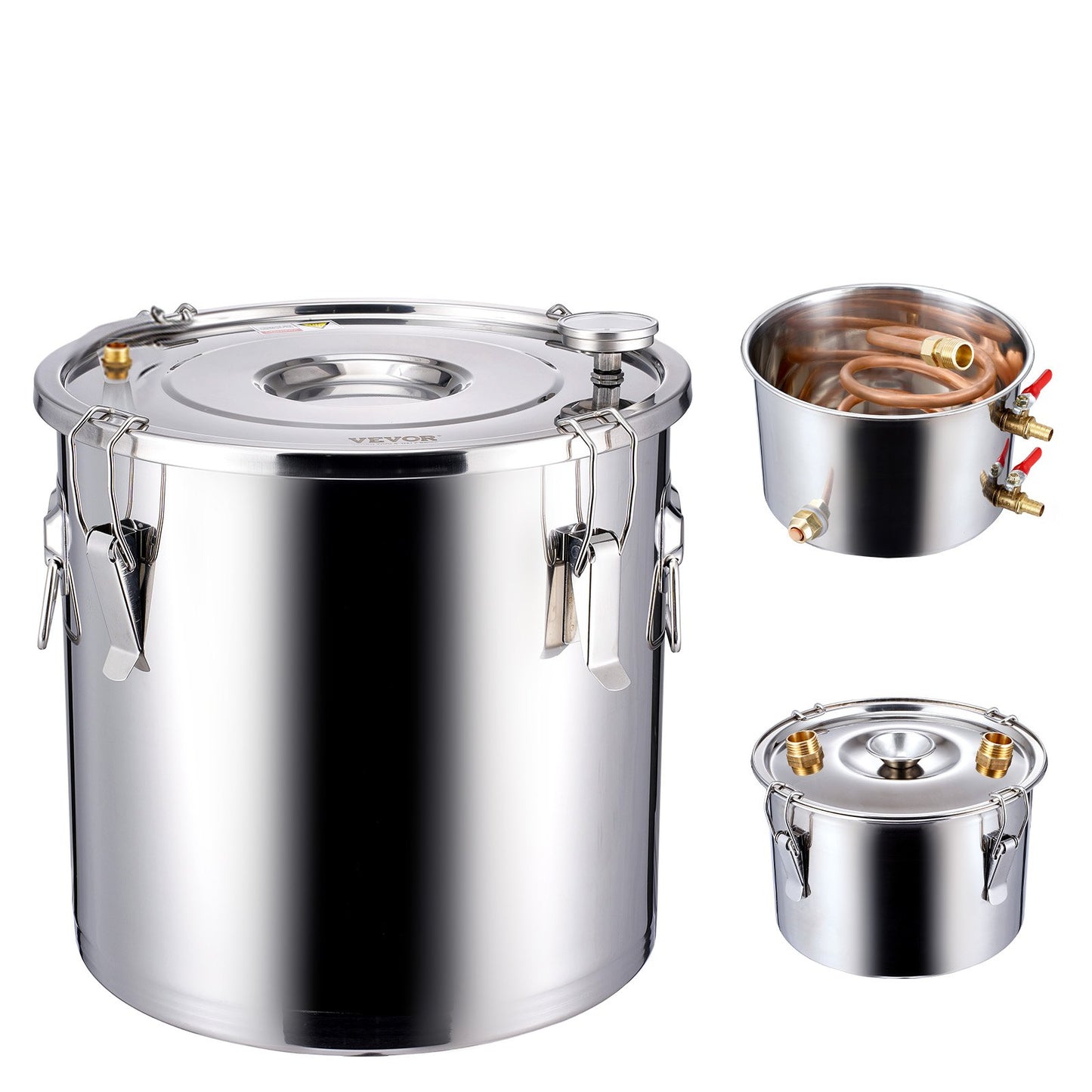 Moonshine Stillwasser-Alkohol-Destilliergerät, 8 Gallonen, mit Thumper-Fass und 8-W-Wasserpumpe