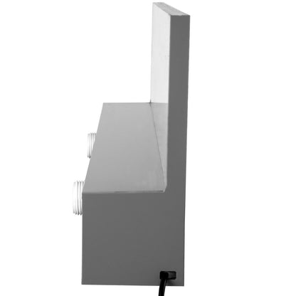 Fountain Spillway 36.2x3.2x8.1 Inch, Pool Waterfall Fountain 17 Colors Led, Pool Water Fall Kit with Remote Control, Pool Spillway Solid Acrylic Pool Waterfall for Garden Pond, Swimming Pool, Square