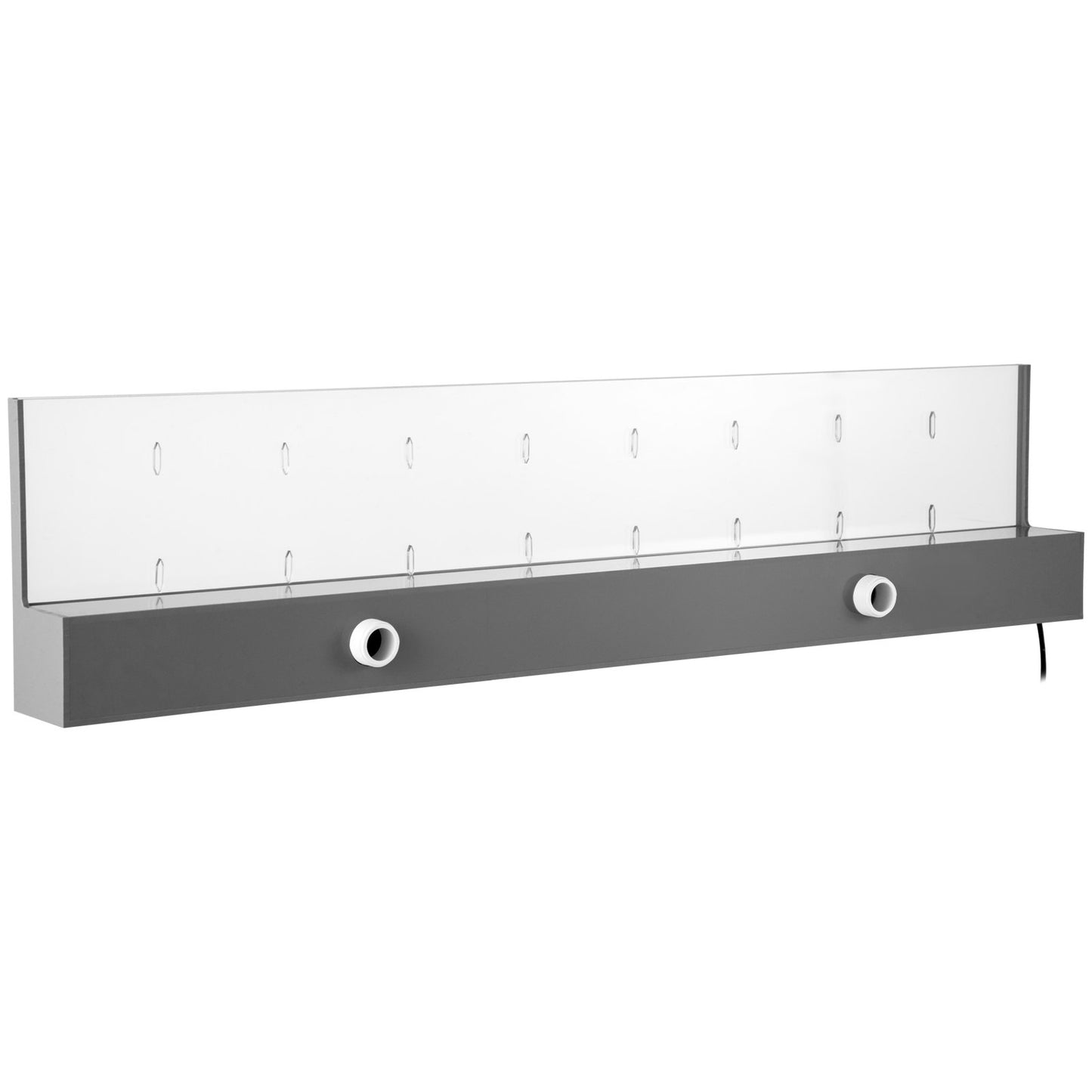 Fountain Spillway 36.2x3.2x8.1 Inch, Pool Waterfall Fountain 17 Colors Led, Pool Water Fall Kit with Remote Control, Pool Spillway Solid Acrylic Pool Waterfall for Garden Pond, Swimming Pool, Square