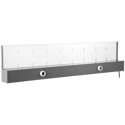 Fountain Spillway 36.2x3.2x8.1 Inch, Pool Waterfall Fountain 17 Colors Led, Pool Water Fall Kit with Remote Control, Pool Spillway Solid Acrylic Pool Waterfall for Garden Pond, Swimming Pool, Square