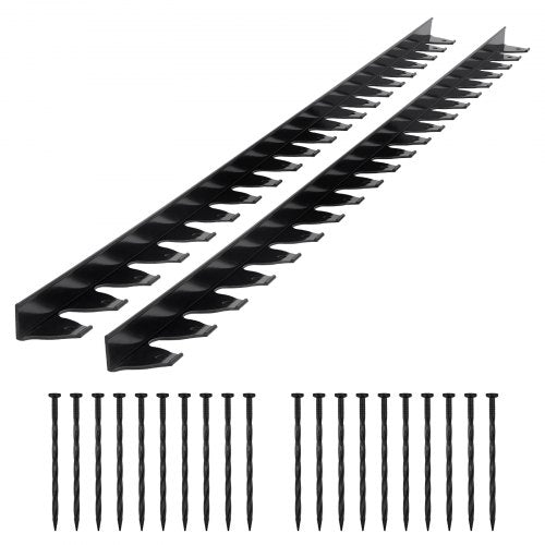 Landscape Edging Border, 10Pcs 6 ft x 1.6 in Plastic Garden Edging with 60 Spikes, Sun-Resistant Flowerbed Borders, DIY Layout, No Dig Garden Edger Border Divider for Lawn Edgings for Yard