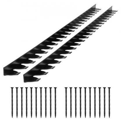 Landscape Edging Border, 10Pcs 6 ft x 1.6 in Plastic Garden Edging with 60 Spikes, Sun-Resistant Flowerbed Borders, DIY Layout, No Dig Garden Edger Border Divider for Lawn Edgings for Yard