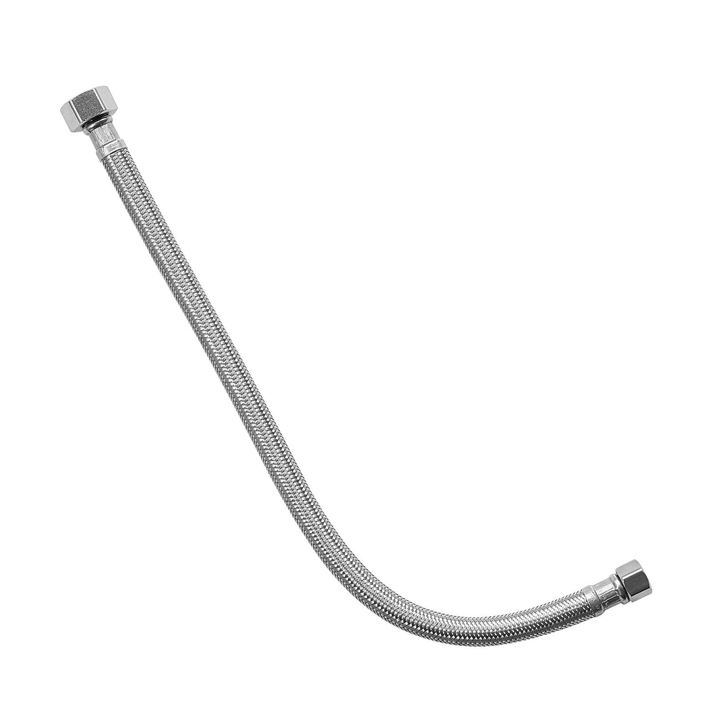 Faucet Hose Connector, 16-Inch Length, 3/8 Inch Comp x 1/2 Inch FIP 10-Pack Braided Stainless Steel Faucet Supply Line, Faucet Hose Connects Kitchen Bathroom Sink to Water Supply, Certified Safe