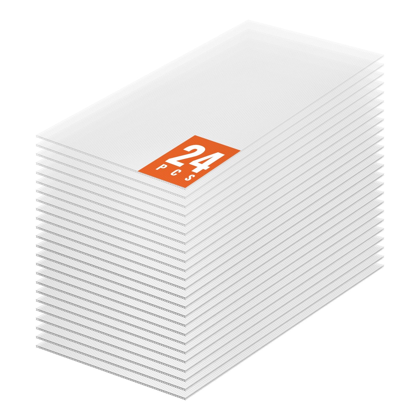 24er-Packung Polycarbonat-Gewächshausplatten 2' X 4' X 0,16'' Dachblech