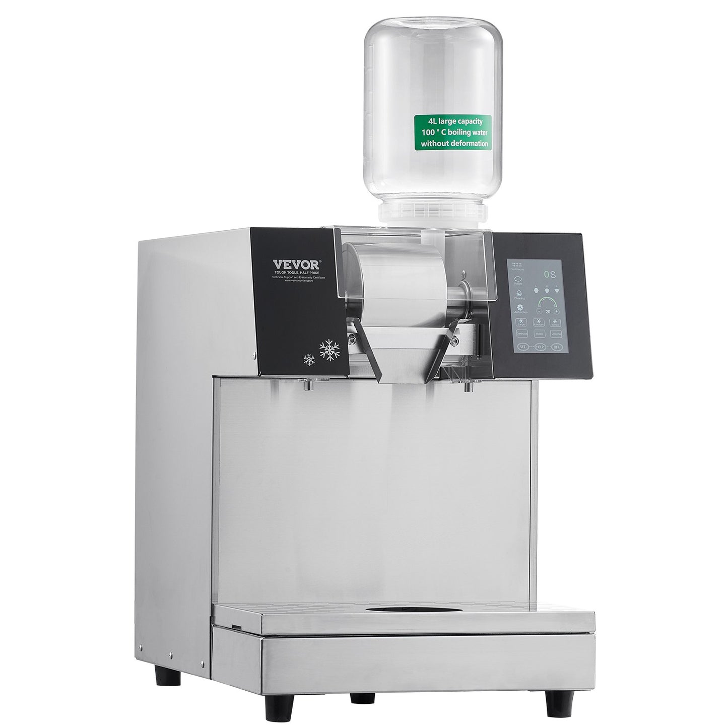 Kommersiell snöflingaismaskin 529LBS/24H rostfritt stål för glass