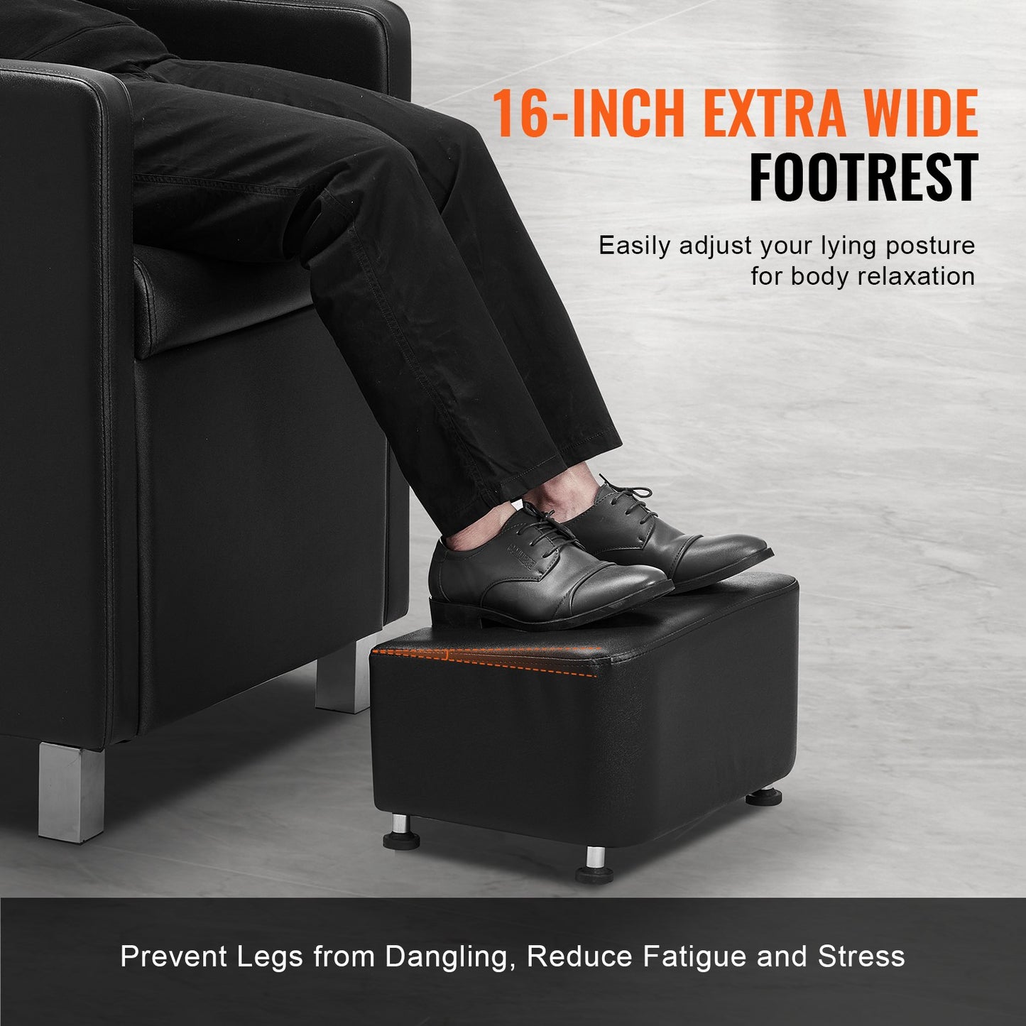 Shampoo Backwash Chair Salon & Spa Hårtvättstation med brett fotstöd