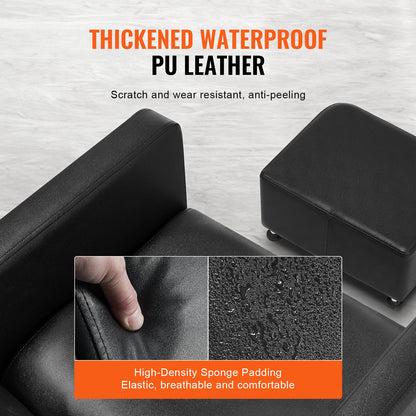 Shampoo Backwash Chair Salon & Spa Hårtvättstation med brett fotstöd