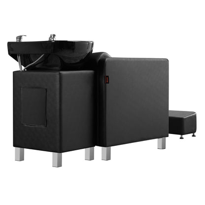 Shampoo Backwash Chair Salon & Spa Hårtvättstation med brett fotstöd
