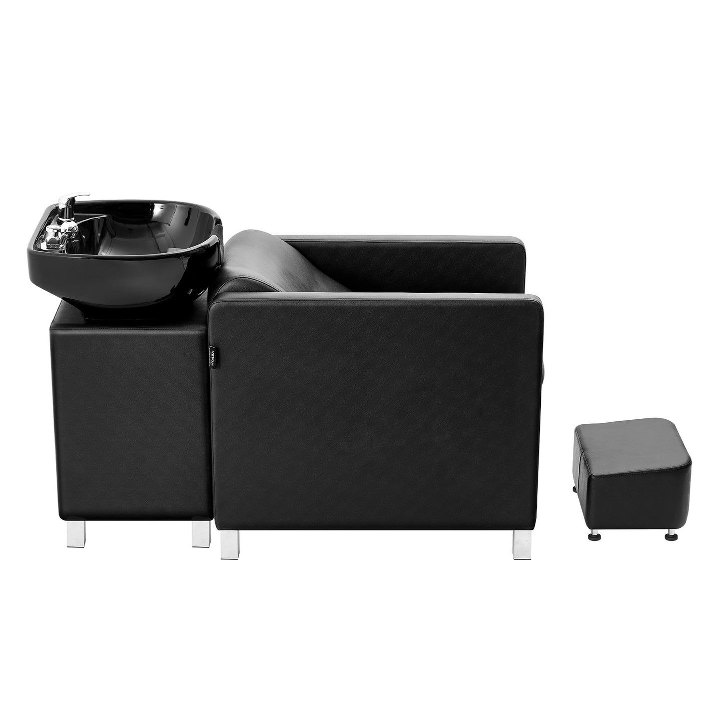 Shampoo Backwash Chair Salon & Spa Hårtvättstation med brett fotstöd