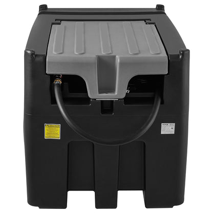 Portable Diesel Tank, 116 Gallon Capacity &amp; 10 GPM Flow Rate, Diesel Fuel Tank with 12V Electric Transfer Pump and 13.1 Feet Rubber Hose, PE Diesel Transfer Tank for Easy Fuel Transport, Black