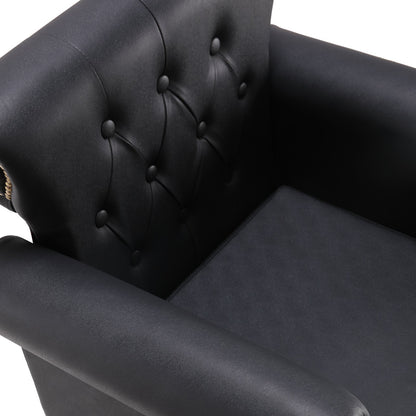 Salongsstol, frisörstol för frisör, stylingstol med kraftig hydraulpump, 360° vridbar frisörstol med fotstöd för skönhetsspaschampo, maximal belastningsvikt 330 lbs, svart