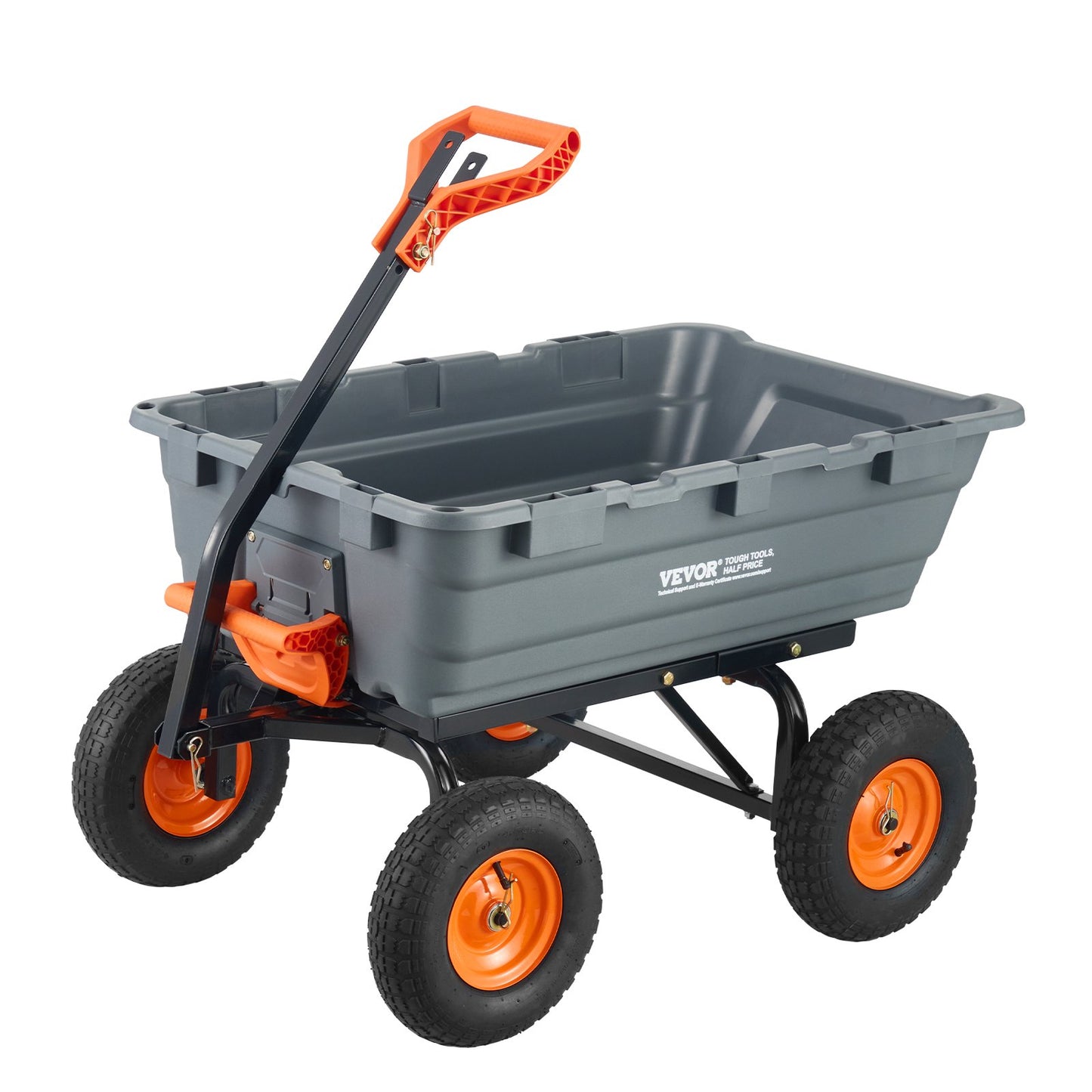 Poly Garden Dump Cart Hochleistungs-Gartenkarren und -wagen 6,48 Kubikfuß 1200 lbs