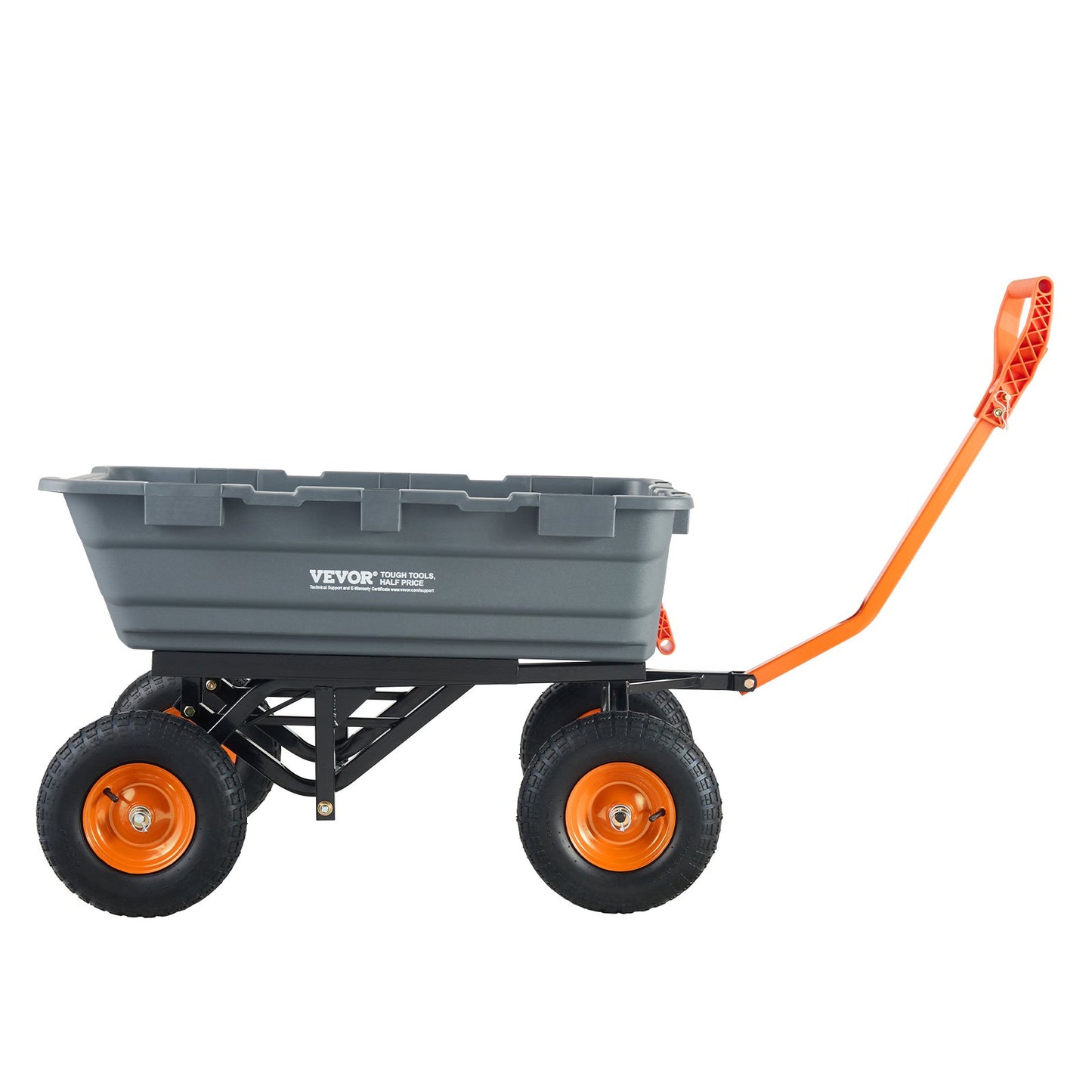 Poly Garden Dump Cart Kraftiga gårdsvagnar och vagnar 1500 lbs 13" däck