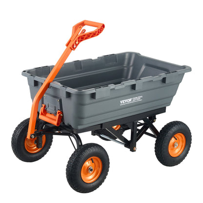 Poly Garden Dump Cart Kraftiga gårdsvagnar och vagnar 1500 lbs 13" däck