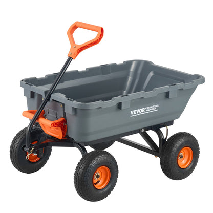 Poly Garden Dump Cart Kraftiga gårdsvagnar och vagnar 800 lbs 10" däck