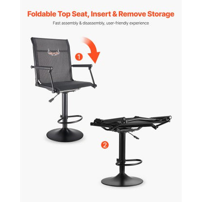 Jagdstuhl 360° drehbar Leiser Jalousiestuhl Armlehne Höhenverstellbar | EU