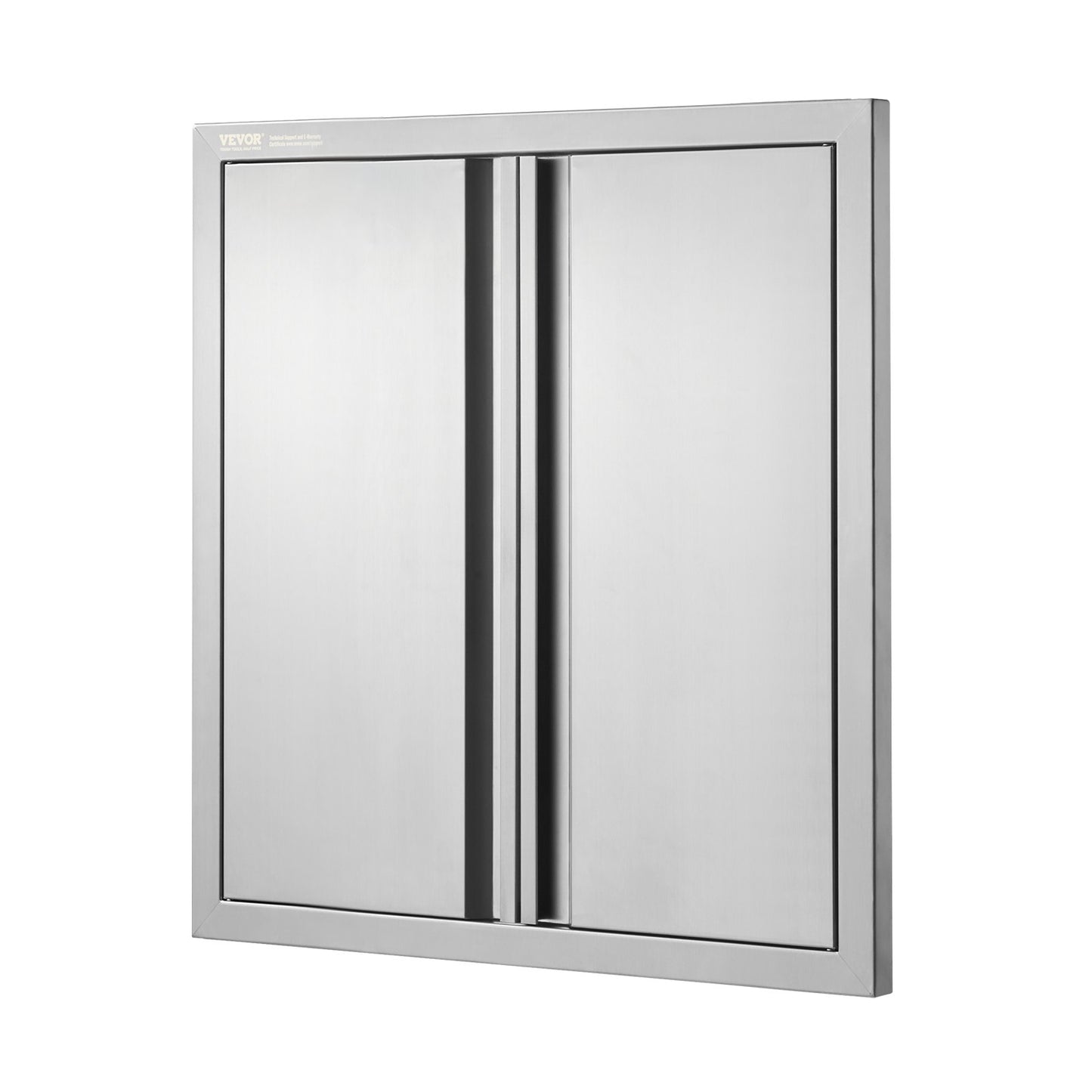 BBQ access door, 610x610 mm double outdoor kitchen door, stainless steel recessed door, vertical wall door with recessed handles, for BBQ Island, grill station, outdoor cabinet