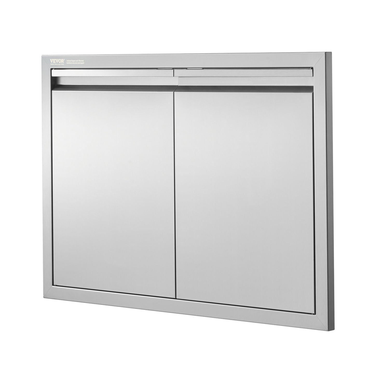 BBQ Access Door, 30W x 21H Inch Double Outdoor Kitchen Door, Stainless Steel Flush Mount Door, Wall Vertical Door with Recessed Handles , for BBQ Island, Grilling Station, Outside Cabinet