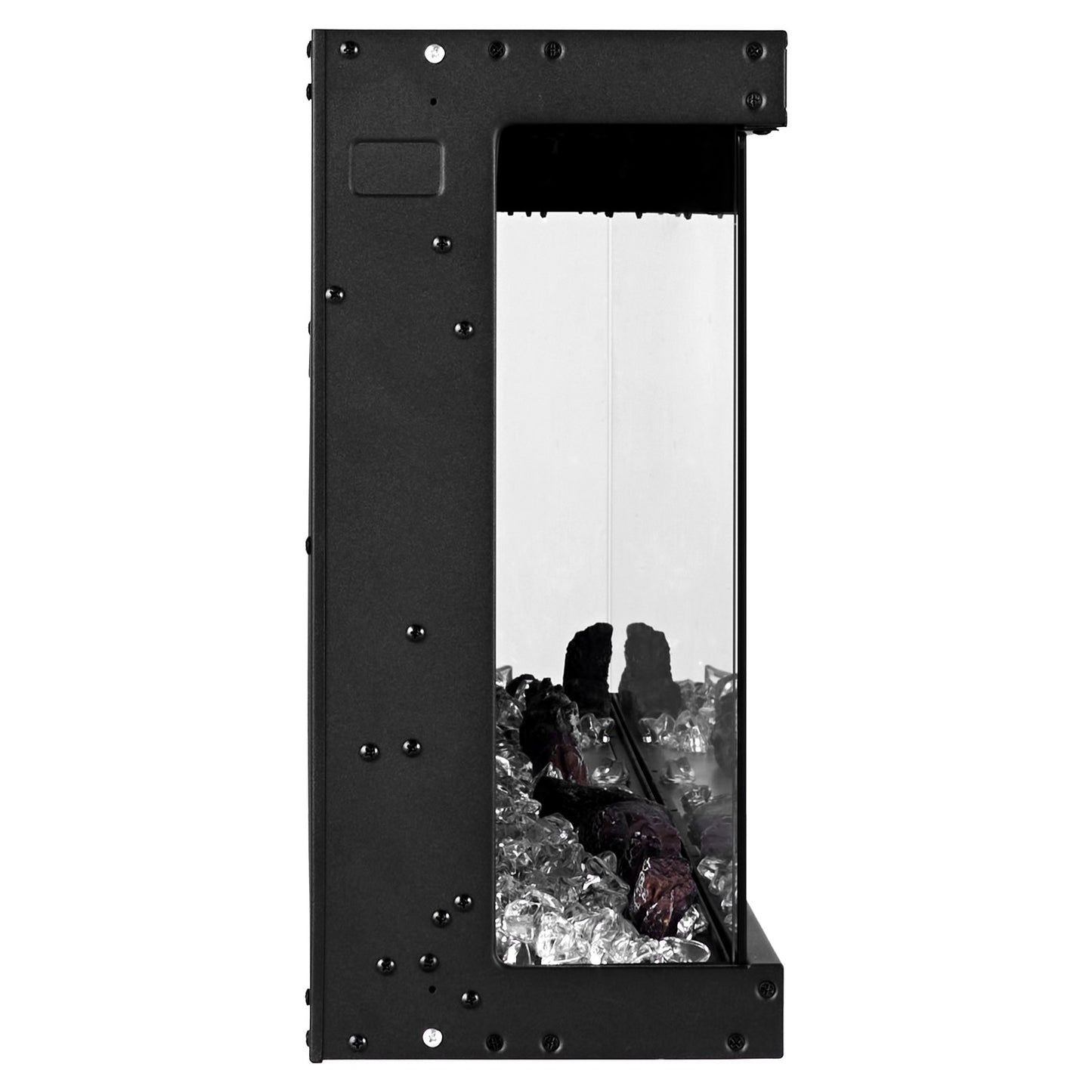 50 inch Electric Fireplace, Three-Sided Glass Wall Mounted Recessed Fire Place with Remote Control, Timer, 1500W, Adjustable Flame Color Brightness,Overheat Protection, for Living Room,Bedroom