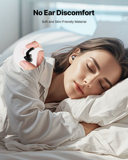 Ear Plugs for Sleeping Noise Cancelling, NRR 25 dB Reusable High Noise Reduction Earplugs, Flexible Silicone Soft Earplug with 12 Ear Tips in M / L, for Sleeping, Working, Studying & Traveling