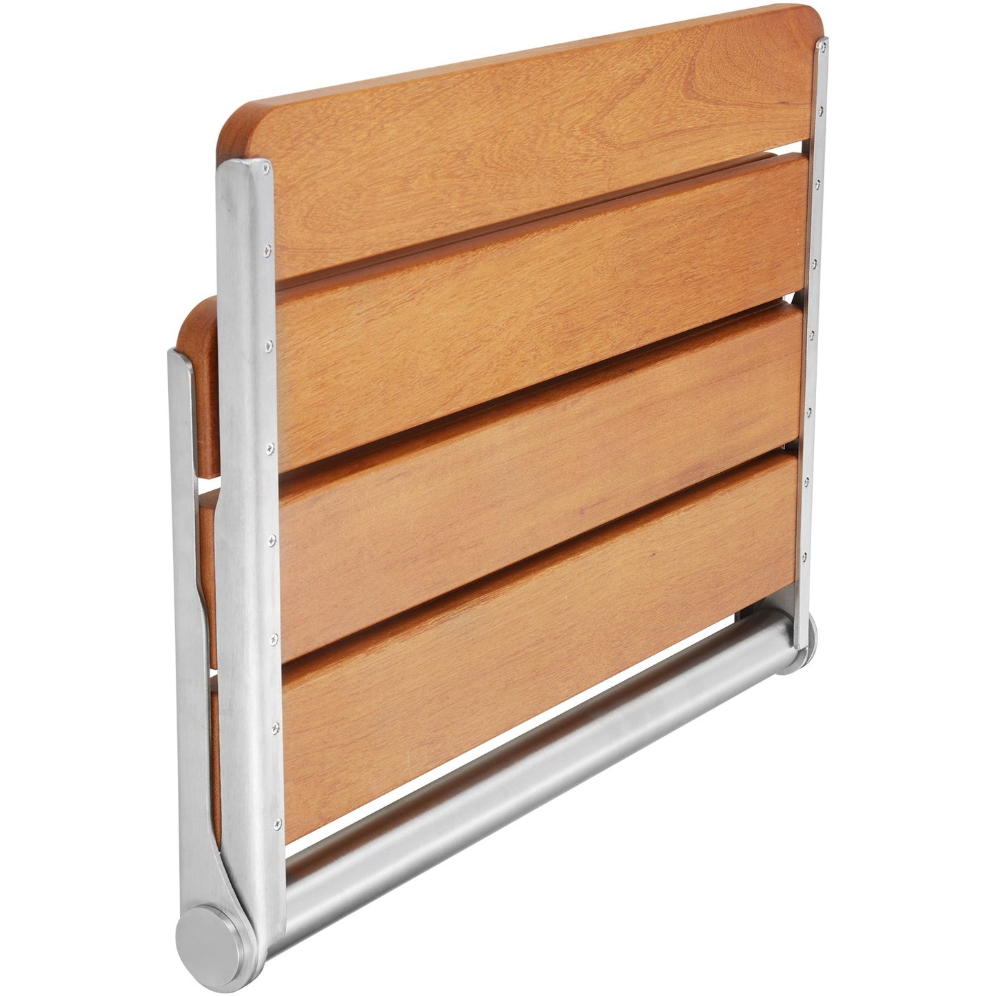 Klappbarer Duschsitz aus Teakholz, 53,3 x 40,6 cm, Wandmontage, Duschbank, 227 kg