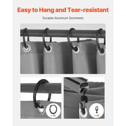 Gazebo Privacy Gardin 10' x 10' x 6,9' Vattentät Gazebo Gardiner Grå |  EU