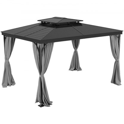 Gazebo Privacy Gardin 10' x 10' x 6,9' Vattentät Gazebo Gardiner Grå |  EU