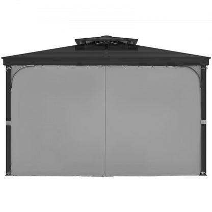 Gazebo Privacy Curtain 12' x 10' x 6.7' Waterproof Gazebo Curtains Gray | EU