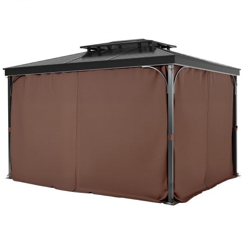 Gazebo Privacy Gardin 12' x 12' x 6,9' Vattentät Gazebo Gardiner Kaffe |  EU