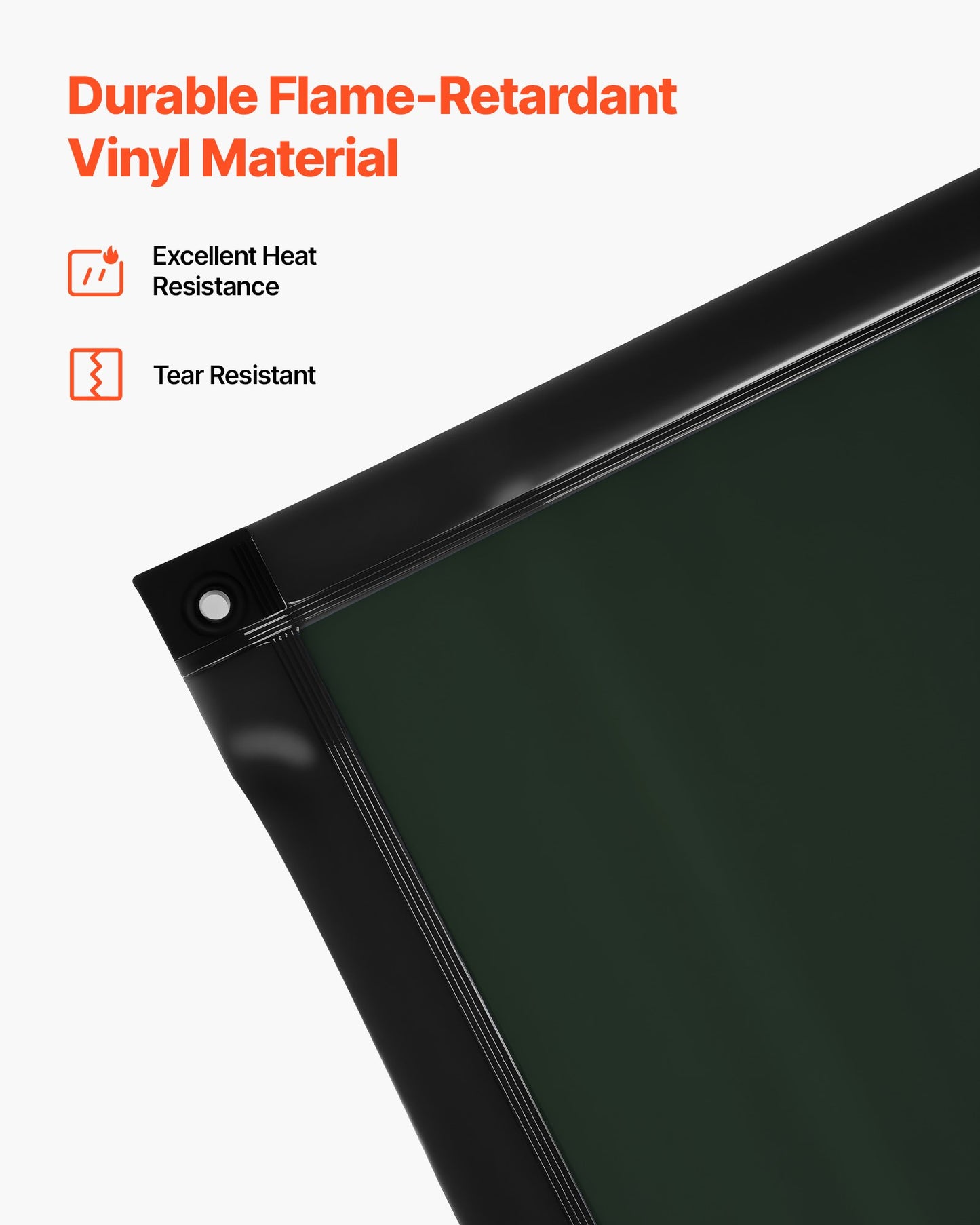 Welding Screen with Frame, 3-Panel 6 x 8 FT Welding Curtain Screen, Flame-Resistant Vinyl Safety Protection Screens with 12 Wheels & 6-Level UV Protection for Workshop/Industrial Use, Dark Green