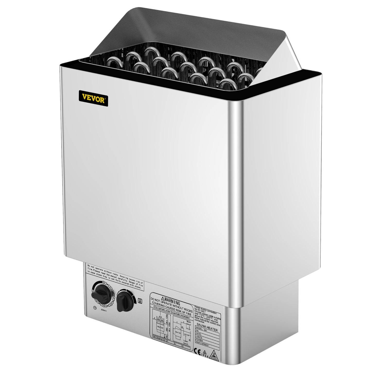 9KW Sauna Heater Stove 380V-415V Wet&amp;Dry Electric Sauna Heater with Built-in Control Unit Stainless Steel Sauna Heater