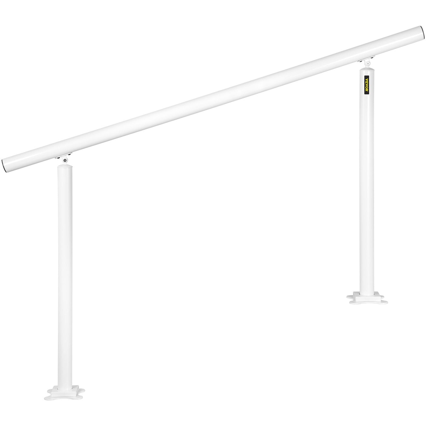 Treppengeländer-Set, 5 Fuß Handläufe für 0–5 Stufen im Außenbereich, verstellbarer Winkel, weißer Aluminium-Treppenhandlauf, Innen- und Außentreppen für ältere Menschen