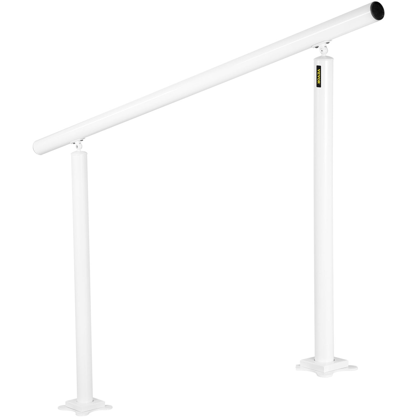 Treppengeländer-Set, 5 Fuß Handläufe für 0–5 Stufen im Außenbereich, verstellbarer Winkel, weißer Aluminium-Treppenhandlauf, Innen- und Außentreppen für ältere Menschen