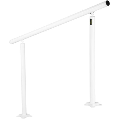 Treppengeländer-Set, 5 Fuß Handläufe für 0–5 Stufen im Außenbereich, verstellbarer Winkel, weißer Aluminium-Treppenhandlauf, Innen- und Außentreppen für ältere Menschen