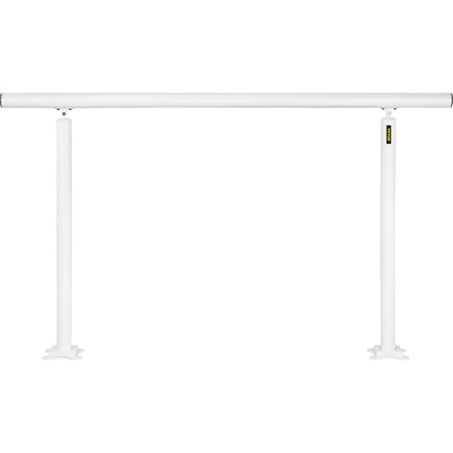 Treppengeländer-Set, 5 Fuß Handläufe für 0–5 Stufen im Außenbereich, verstellbarer Winkel, weißer Aluminium-Treppenhandlauf, Innen- und Außentreppen für ältere Menschen