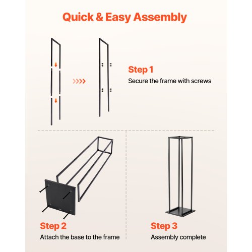 vedställ för inomhusbruk, 33 × 32 × 112 cm vedhållare, rymmer upp till 45 kg, högt vedställ, vedhållare i pulverlackerat stål, kraftig vedhög för eldstad |  EU