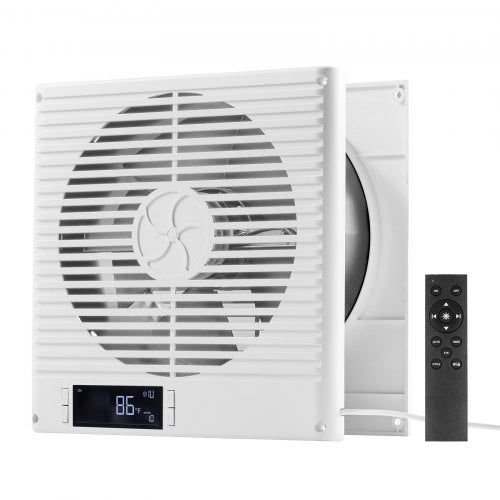 7.5-Inch Room to Room Fan, 2-in-1 305 CFM Through Wall Fan with Remote Control & Two-Way Airflow, 10-Speed Ventilation Quiet Vent for Kitchen, Living & Laundry Room Workshop