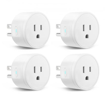 Smart Plug, WiFi Smart Outlet Compatible with Alexa and Google Home, WiFi Plugs with Scheduling, App Control & Timer Function, 2.4GHz Wi-Fi Only, 15Amp, No Hub Required, White (4 Pack)