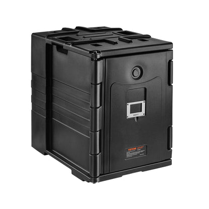 Insulated Food Pan Carrier, 82 Qt Hot Box för catering, LLDPE Food Box Carrier med dubbla spännen, frontmatad matvärmare med handtag, stapelbar ändlastare för restaurang, matsal, etc. Bla