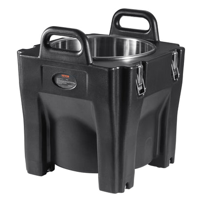 Isolierter Speisenhalter, 32 Qt Fassungsvermögen, stapelbare Catering-Warmhaltebox mit Edelstahlfass, Toplader-LLDPE-Speisenwärmer mit integrierten Griffen und Schnallen, stationäre Basis, für den Speisesaal im Restaurant, B
