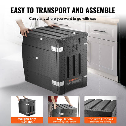 Isolerad matpannabärare, 82 Qt Hot Box för catering, LLDPE Food Box Carrier med dubbla spännen, frontmatad matvärmare för restaurang, matsal, etc.