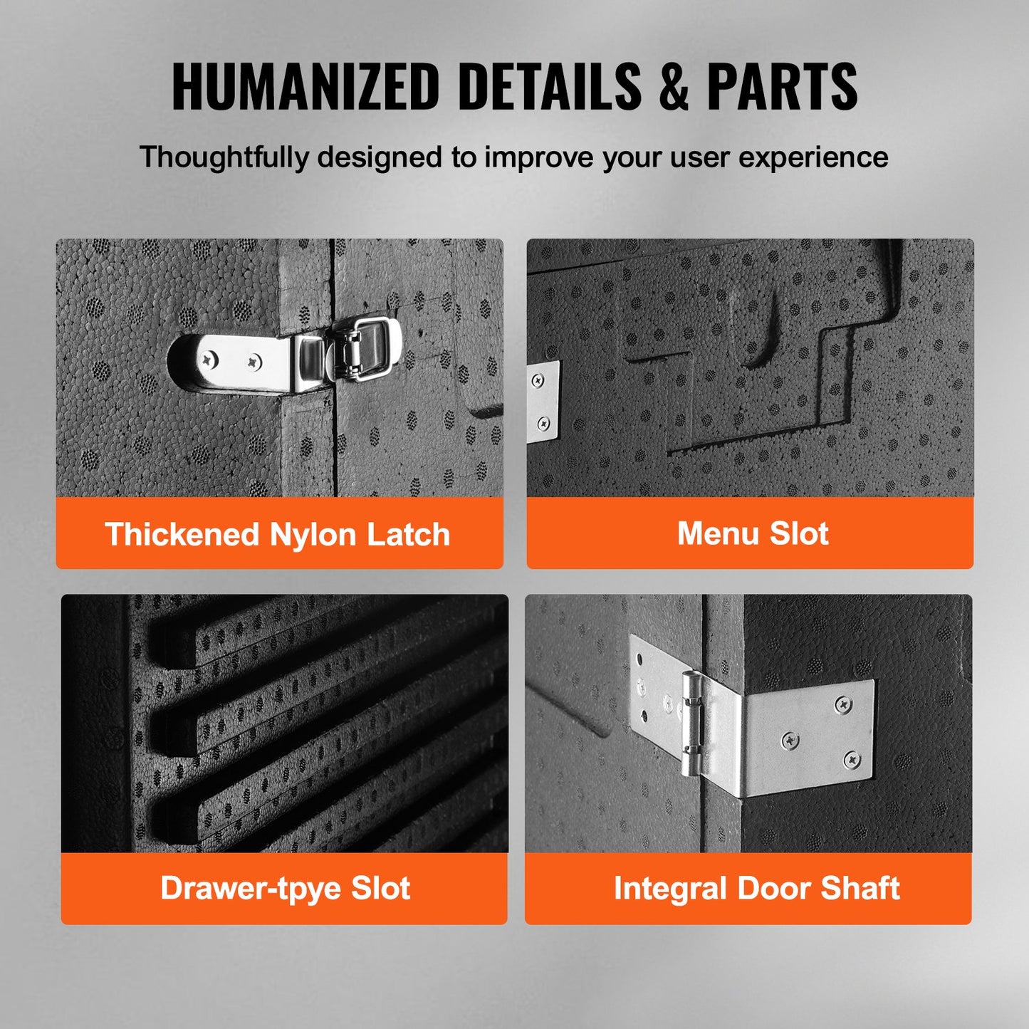 Isolerad matpannabärare, 82 Qt Hot Box för catering, LLDPE Food Box Carrier med dubbla spännen, frontmatad matvärmare för restaurang, matsal, etc.