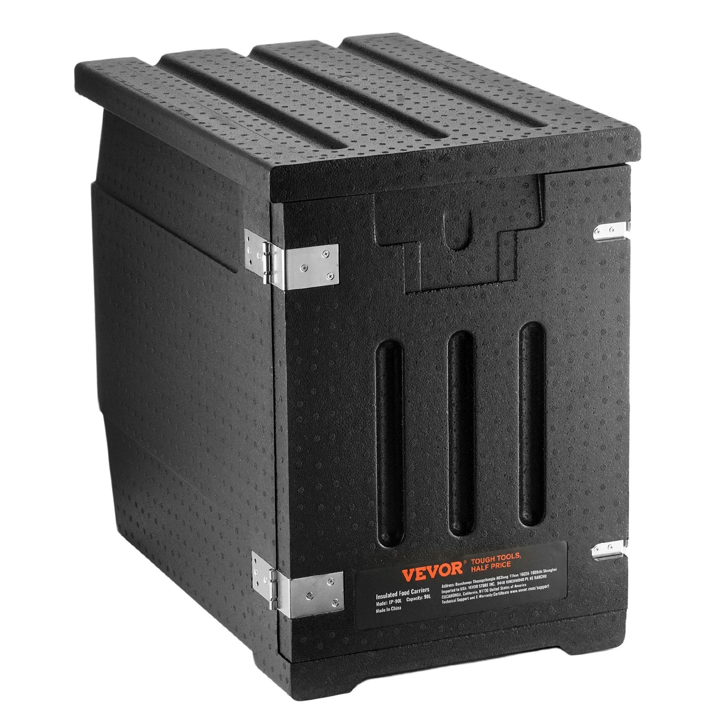 Isolerad matpannabärare, 82 Qt Hot Box för catering, LLDPE Food Box Carrier med dubbla spännen, frontmatad matvärmare för restaurang, matsal, etc.