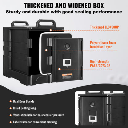 Insulated Food Pan Carrier Stapelbar Catering Dishbox 81QT Skavfat